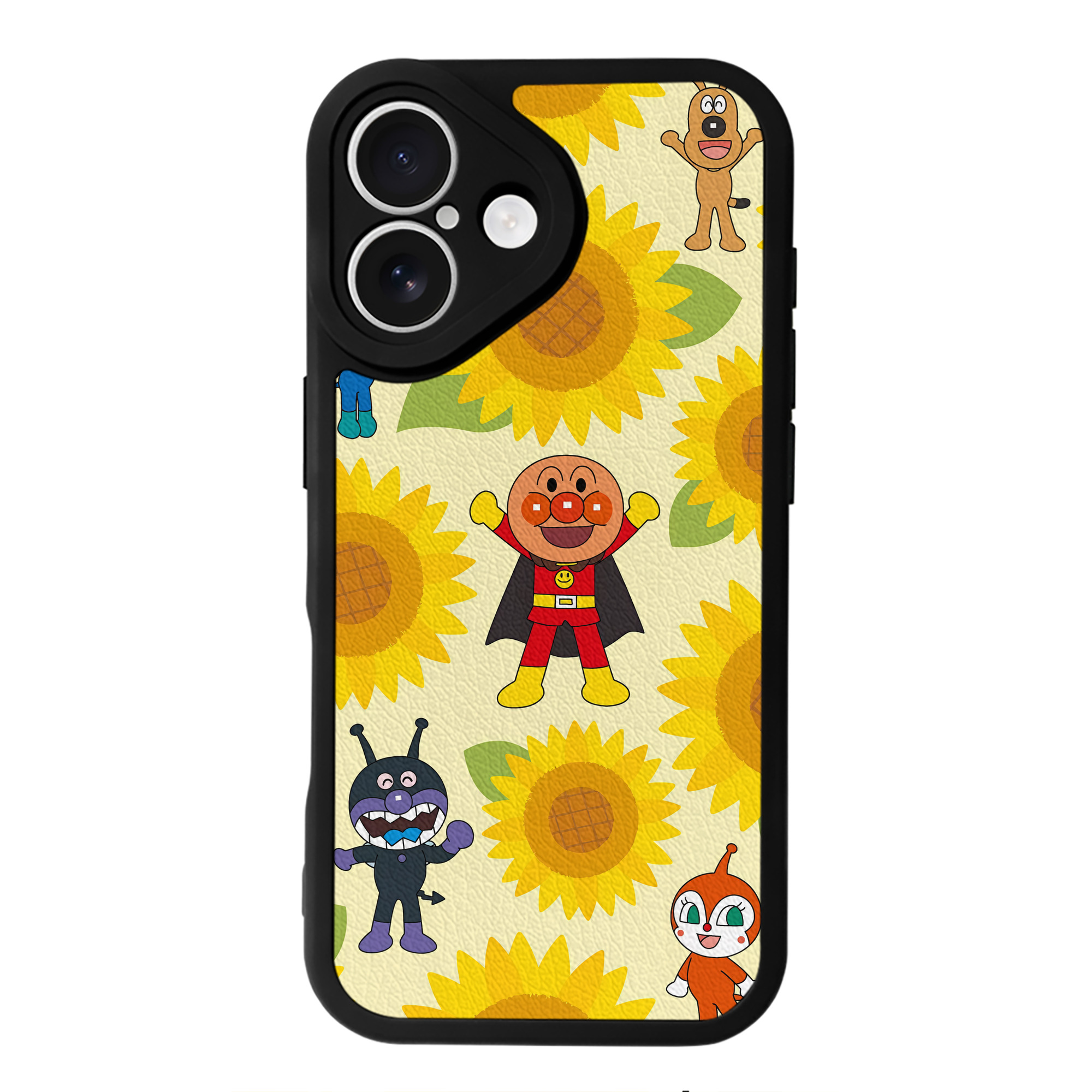 （画像用） アンパンマン Anpanman 【iPhone 16シリーズ対応】シリコンスマホケース（レザー調） 材質：シリコン